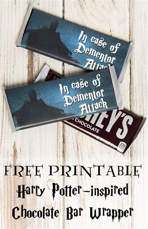 Dementor Chocolate Wrapper Printable
